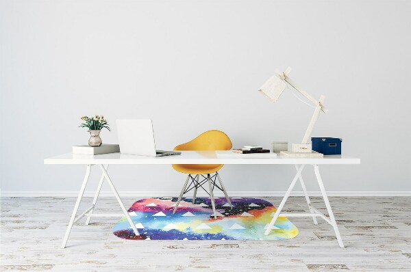 Office chair floor protector space triangles