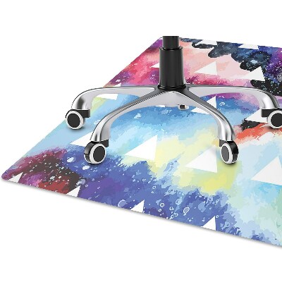 Office chair floor protector space triangles