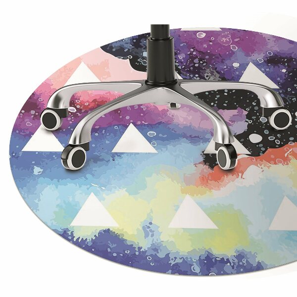 Office chair floor protector space triangles