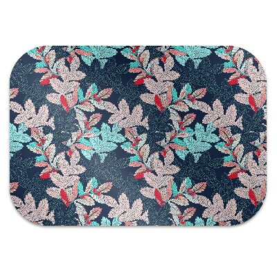 Office chair floor protector leafy pattern