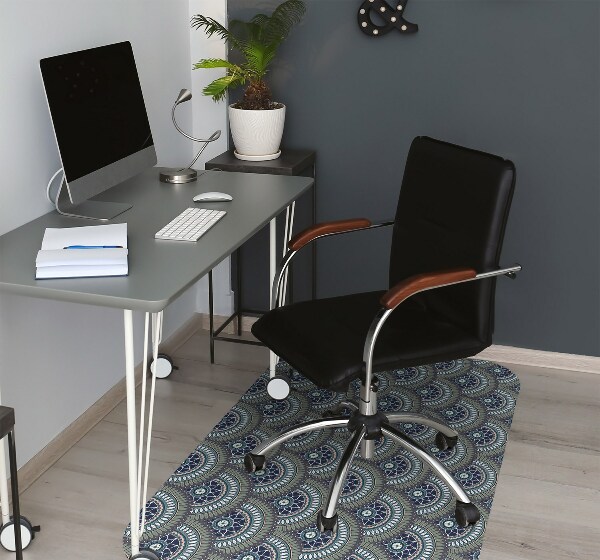 Computer chair mat ornate