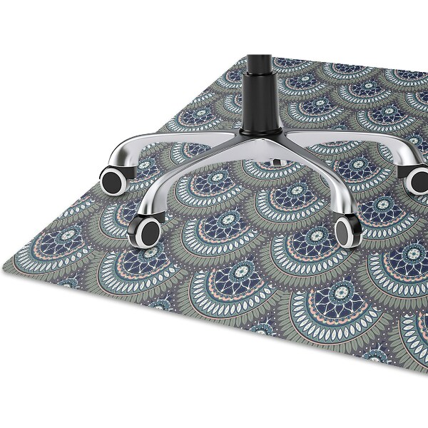 Computer chair mat ornate