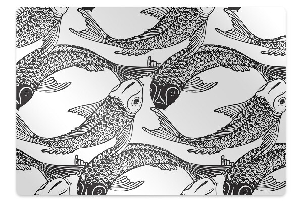 Office chair mat Koi fish