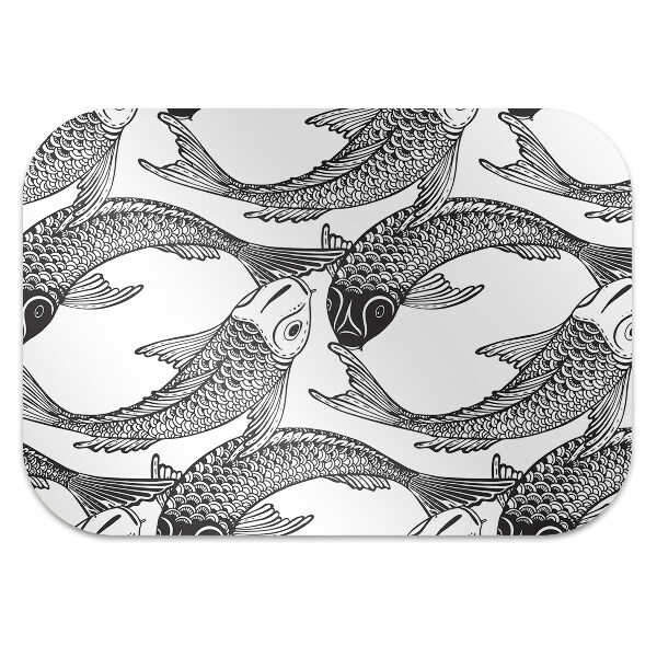Office chair mat Koi fish