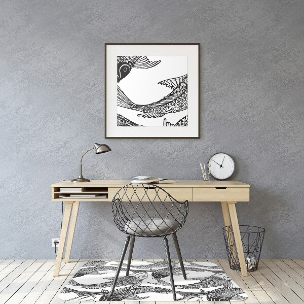 Office chair mat Koi fish