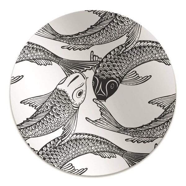 Office chair mat Koi fish