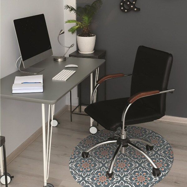 Computer chair mat mandala pattern