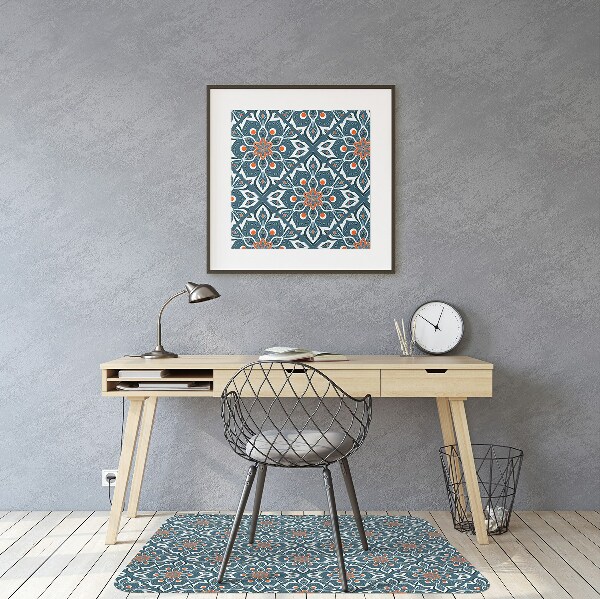 Computer chair mat mandala pattern