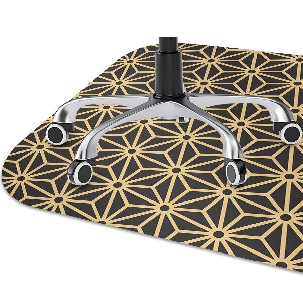 Office chair floor protector cubes pattern