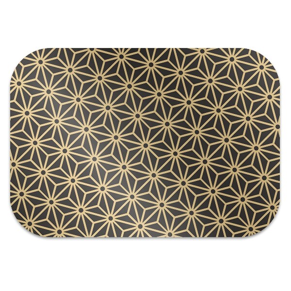Office chair floor protector cubes pattern