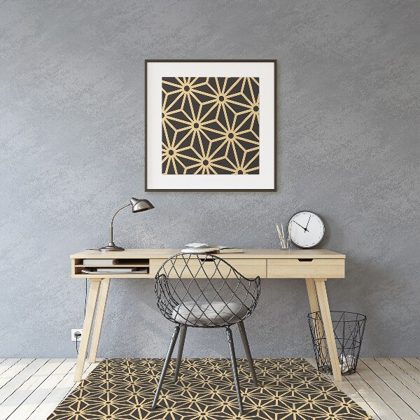 Office chair floor protector cubes pattern