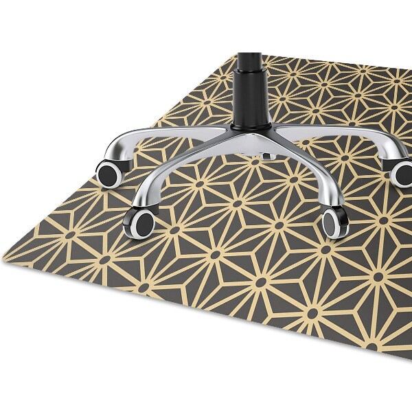 Office chair floor protector cubes pattern