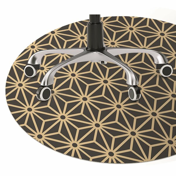 Office chair floor protector cubes pattern