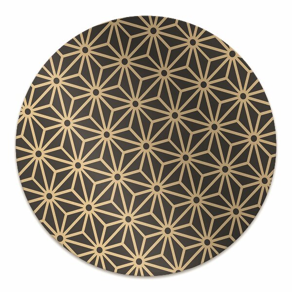 Office chair floor protector cubes pattern