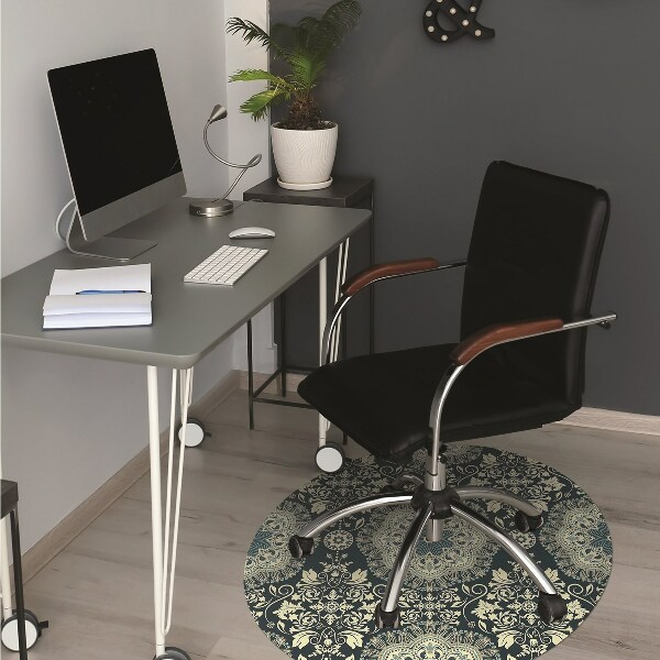 Office chair mat Damask