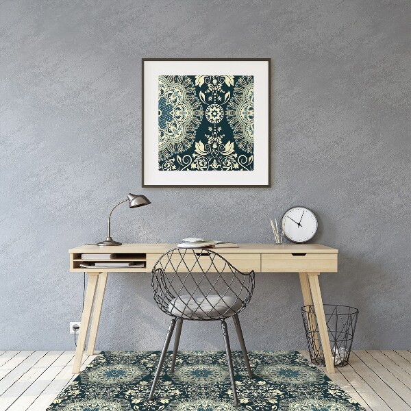 Office chair mat Damask