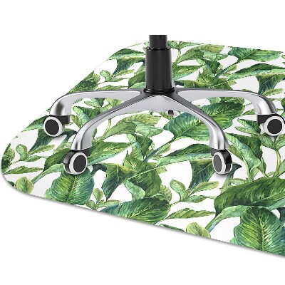 Office chair mat tropical leaves