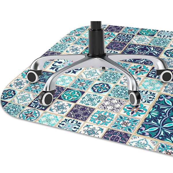 Chair mat floor panels protector beautiful patchwork