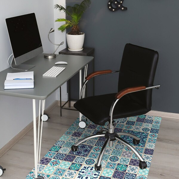 Chair mat floor panels protector beautiful patchwork