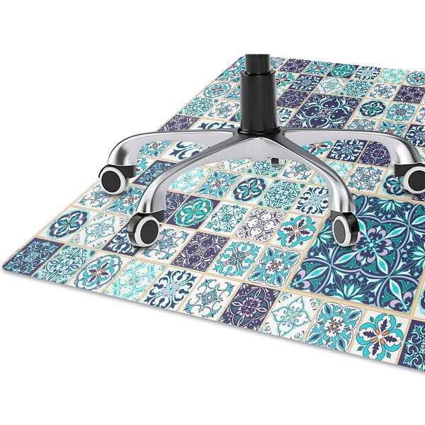 Chair mat floor panels protector beautiful patchwork