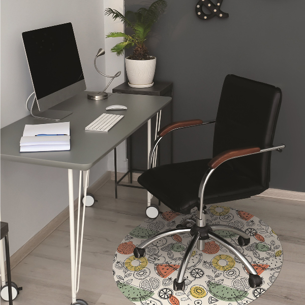Office chair floor protector contours Fruit
