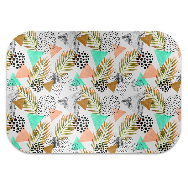 Office chair mat Dots and leaves
