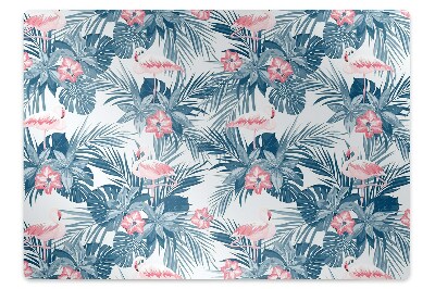 Chair mat floor panels protector Flamingos and stains