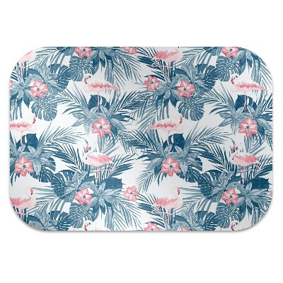 Chair mat floor panels protector Flamingos and stains