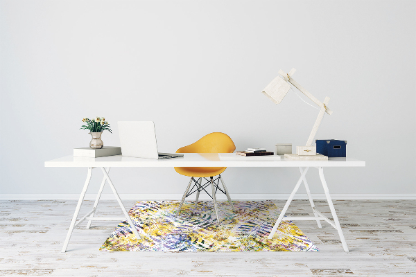 Computer chair mat golden leaves