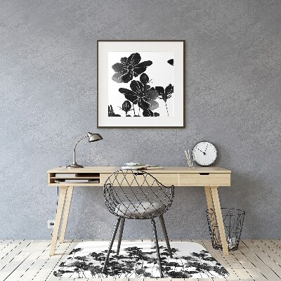 Desk chair mat black meadow