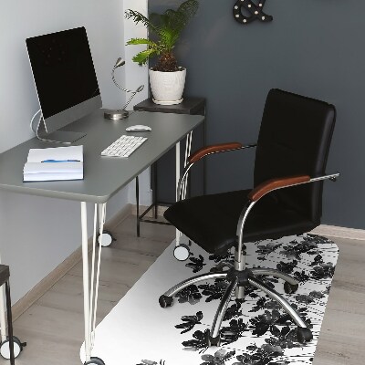 Desk chair mat black meadow