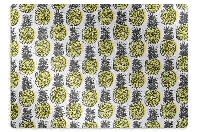 Office chair floor protector pineapple pattern