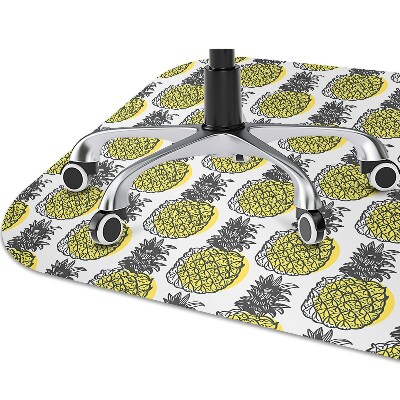 Office chair floor protector pineapple pattern