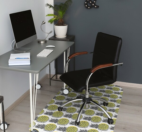 Office chair floor protector pineapple pattern
