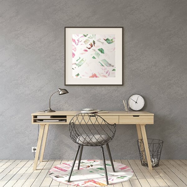 Chair mat floor panels protector floral Chevron