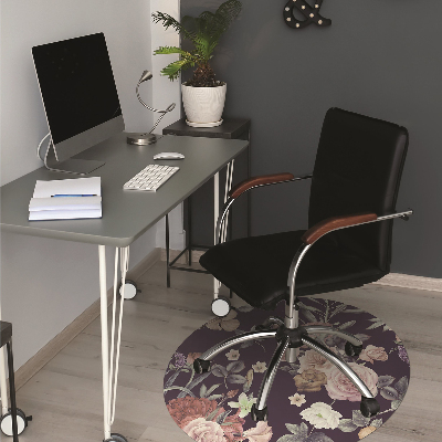 Office chair mat garden flowers