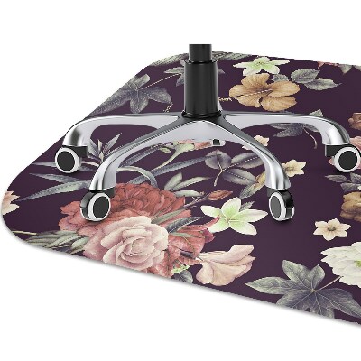 Office chair mat garden flowers