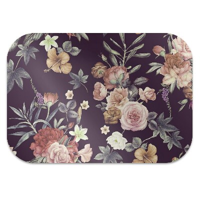 Office chair mat garden flowers