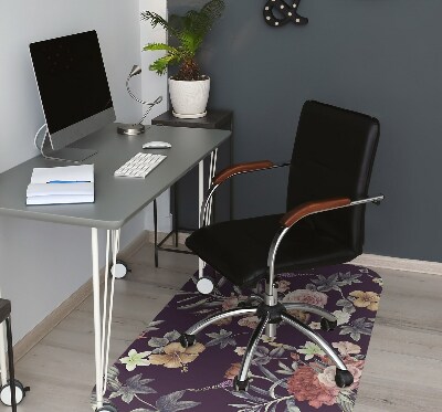 Office chair mat garden flowers