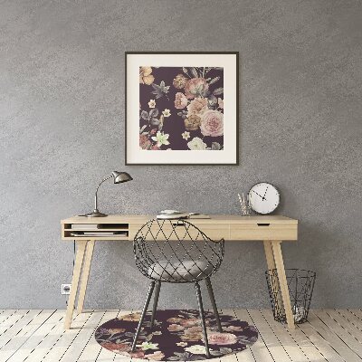 Office chair mat garden flowers