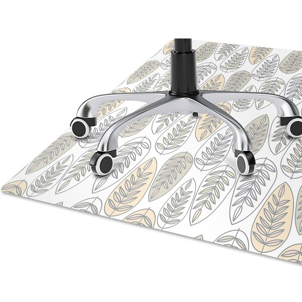 Office chair floor protector leaves graphics
