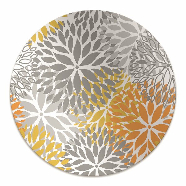 Desk chair mat chrysanthemums