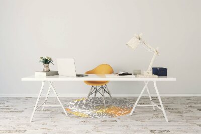 Desk chair mat chrysanthemums