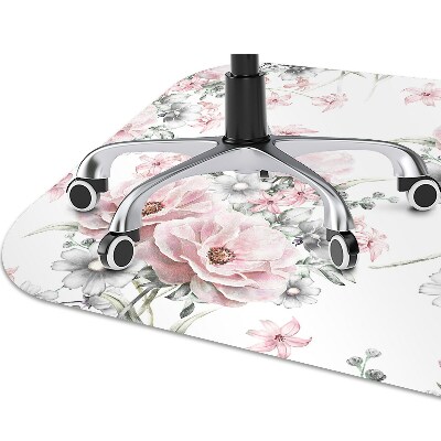 Office chair mat flowers