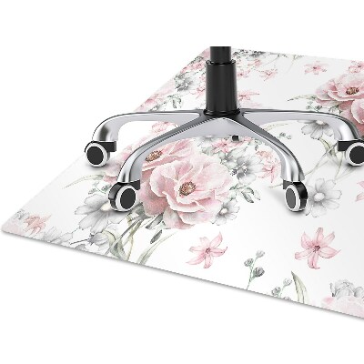 Office chair mat flowers