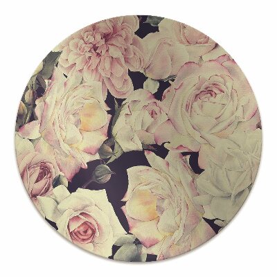 Office chair floor protector White roses