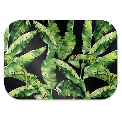 Office chair mat tropical leaf