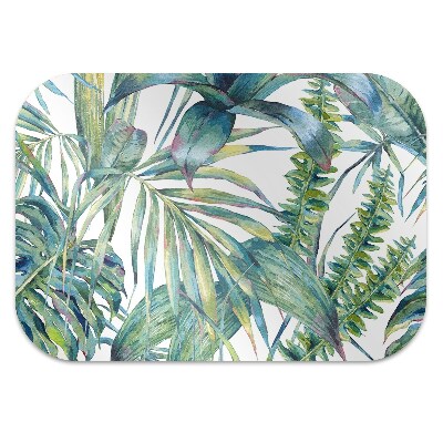 Office chair mat exotic fern