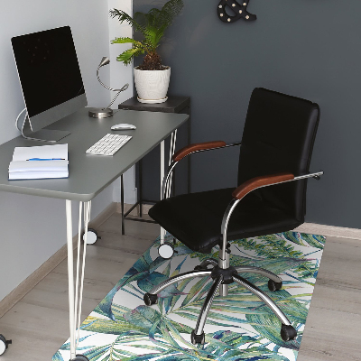 Office chair mat exotic fern