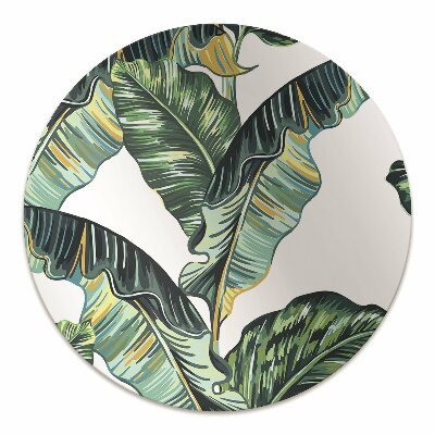 Office chair mat exotic leaves